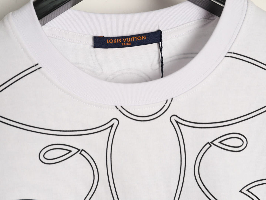 Louis Vuitton Monogram Outline Graphic T-Shirt - White